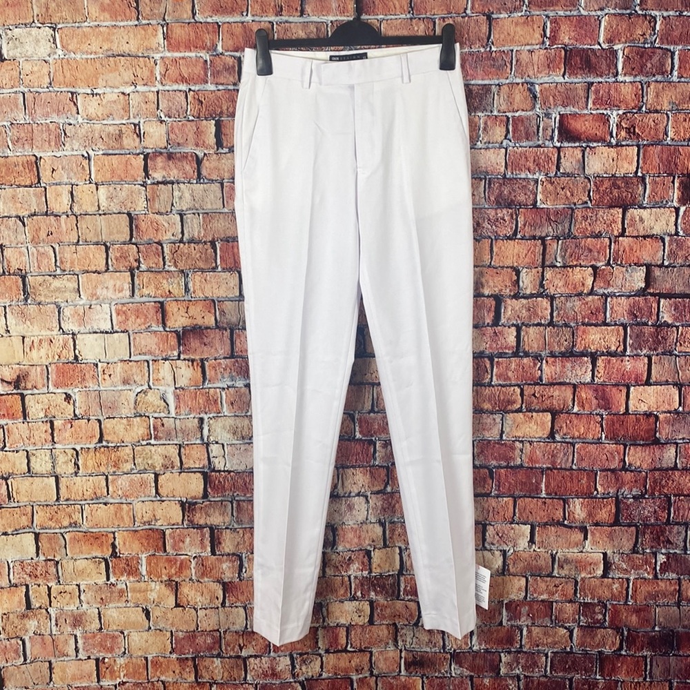 ASOS DESIGN slim smart pants in white